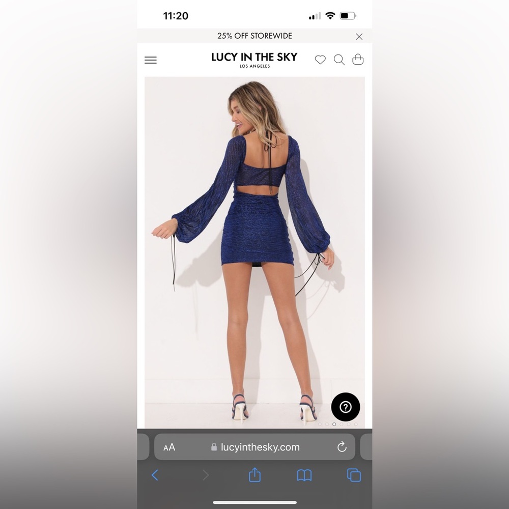 Lucy In The Sky Blue Sparkly Bodycon Dress